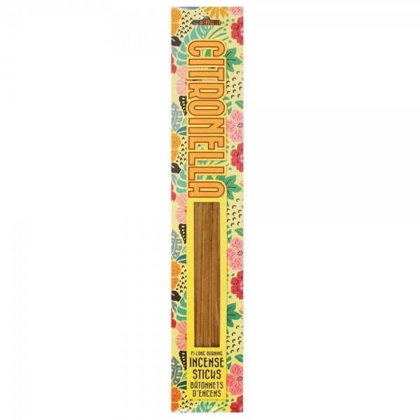 SiL Citronella Scented Incense Sticks Brown 80mm x 440mm x 2mm Pack of 15 OL0152 | Natural Mosquito Repellent for Outdoor and Indoor Use | Long-Lasting Fresh Fragrance