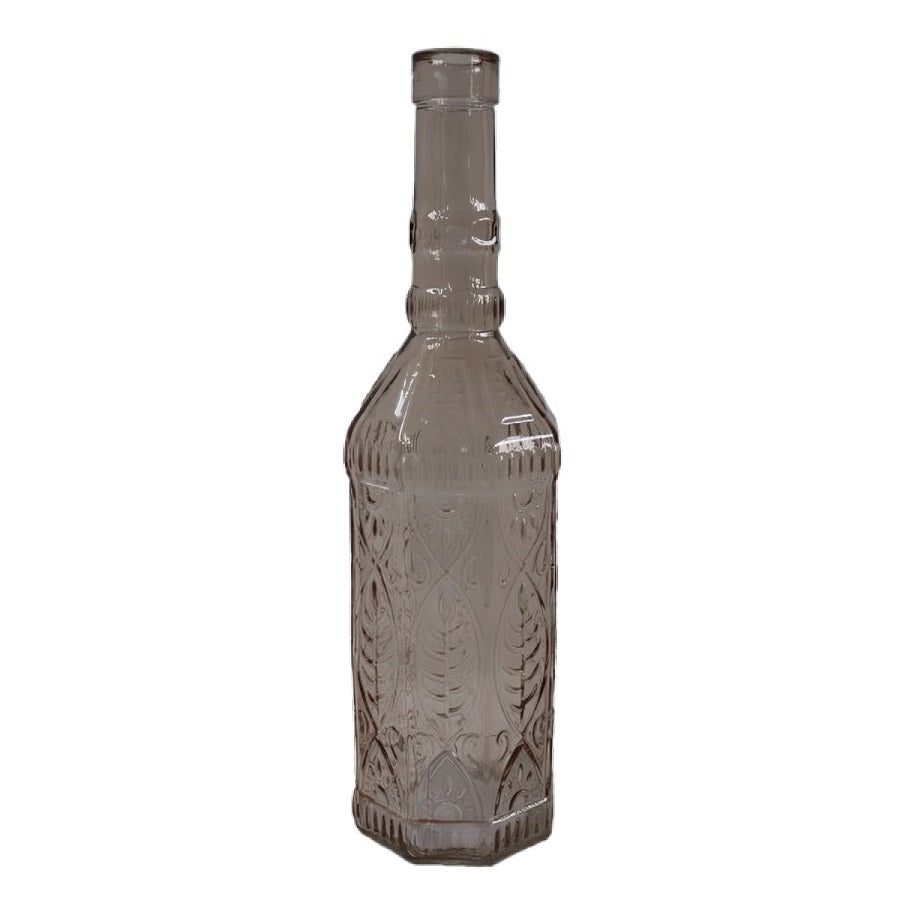 Sifcon Glass Bottle Vase Clear 8cm x 8cm x 30cm OR7800