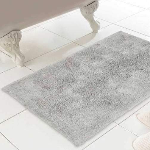 Luxe Bathroom Glitter Bathmat Silver 46cm x 76cm WIL487973