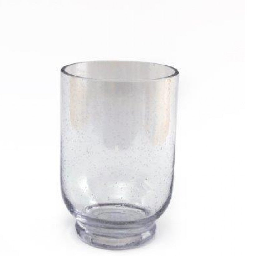 SiL Interiors Bubble Effect Glass Hurricane Candle Holder Transparent 13cm x 20cm x 13cm CH6168 | Decorative Home and Tabletop Accent