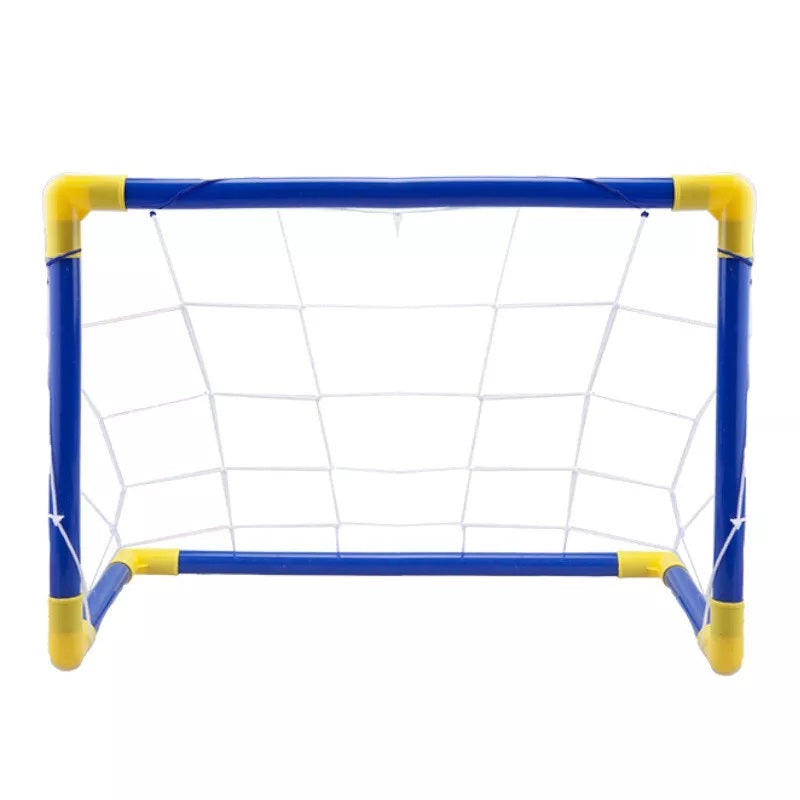 PMS Junior Football Goal and Ball Set Multicoloured 314011 | Kids Soccer Goal with Net-Ball and Pump | Easy to Assemble