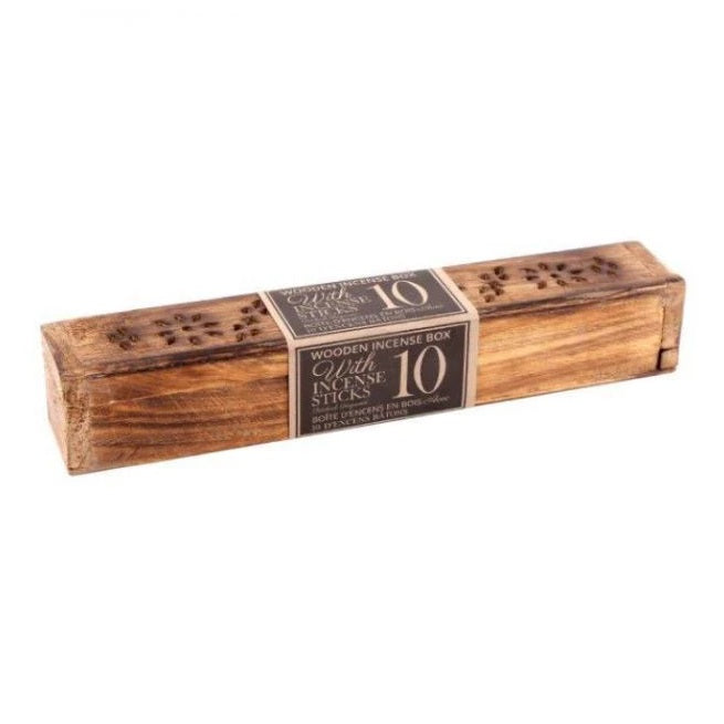 SiL Mango Wooden Incense Stick Holder Brown 31cm x 5cm Pack of 10 FR0051A | Ash Catcher and Storage Holder