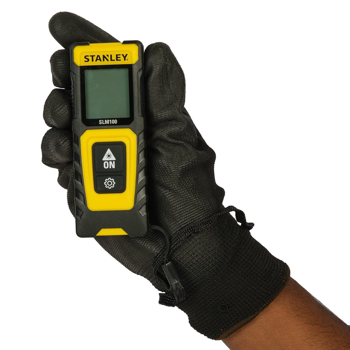 Stanley SLM100 Laser Distance Measure Black and Yellow 30Mtr STHT77100-0 | +-3.0mm Accuracy | Area and Volume Measurement | Pythagoras Calculation