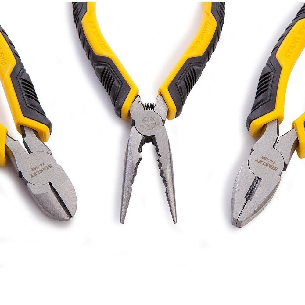 Stanley Dynagrip Pliers Set Black and Yellow 150mm Pack of 3 STHT0-75094