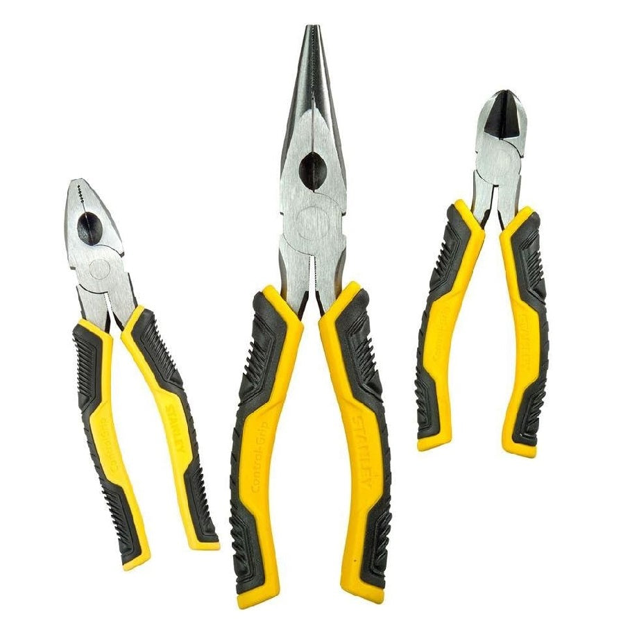 Stanley Dynagrip Pliers Set Black and Yellow 150mm Pack of 3 STHT0-75094