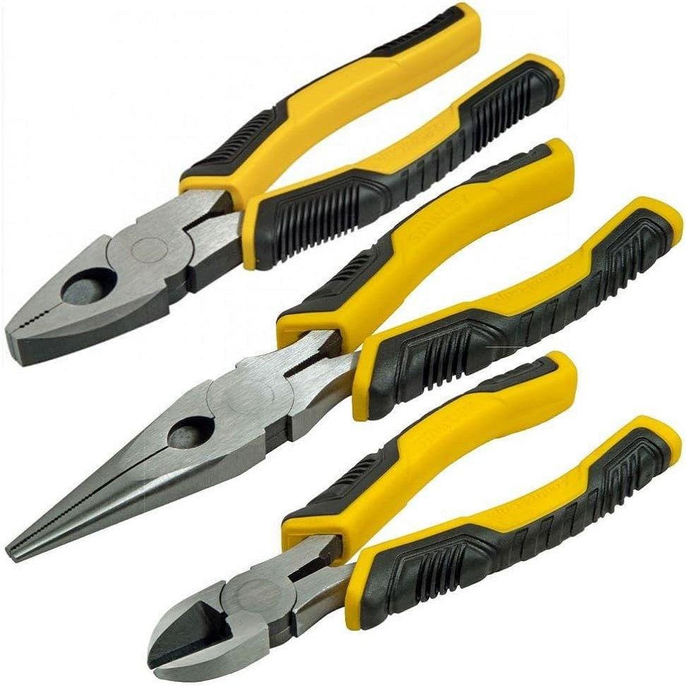 Stanley Dynagrip Pliers Set Black and Yellow 150mm Pack of 3 STHT0-75094