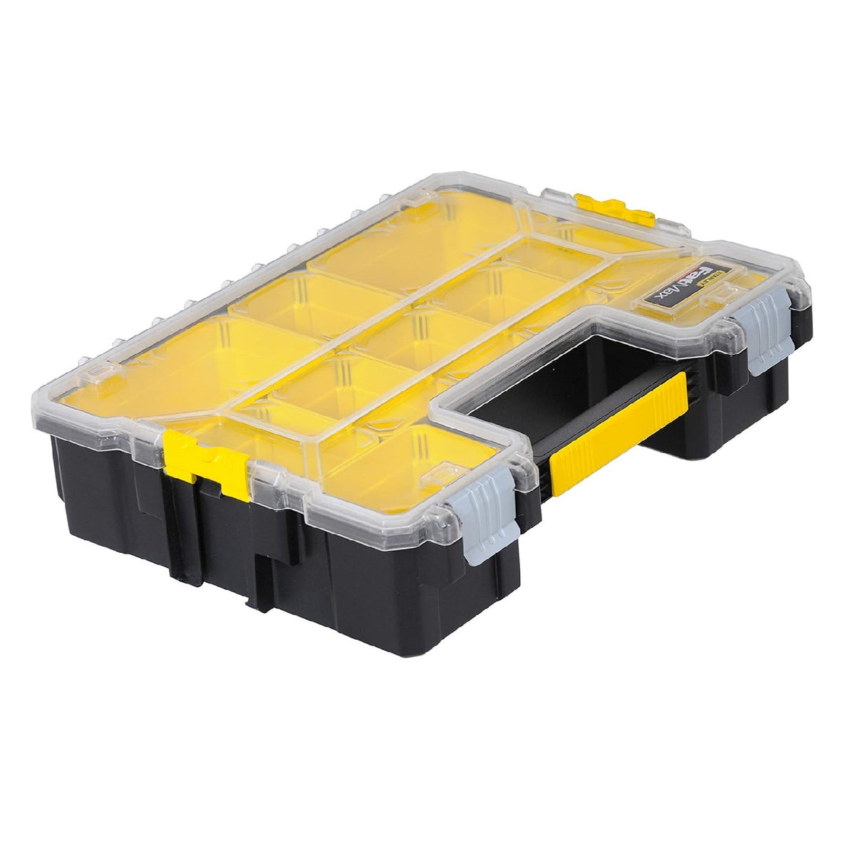 Stanely Fatmax Metal Latch Deep Pro Organizer Multicolour 44.6cm x 35.6cm x 11.6cm 1-97-518 | IP54 Water Resistant | 10x Removable Cups | Stacking Latches | Connect and Carry | Compatible with Shallow Pro Organizer