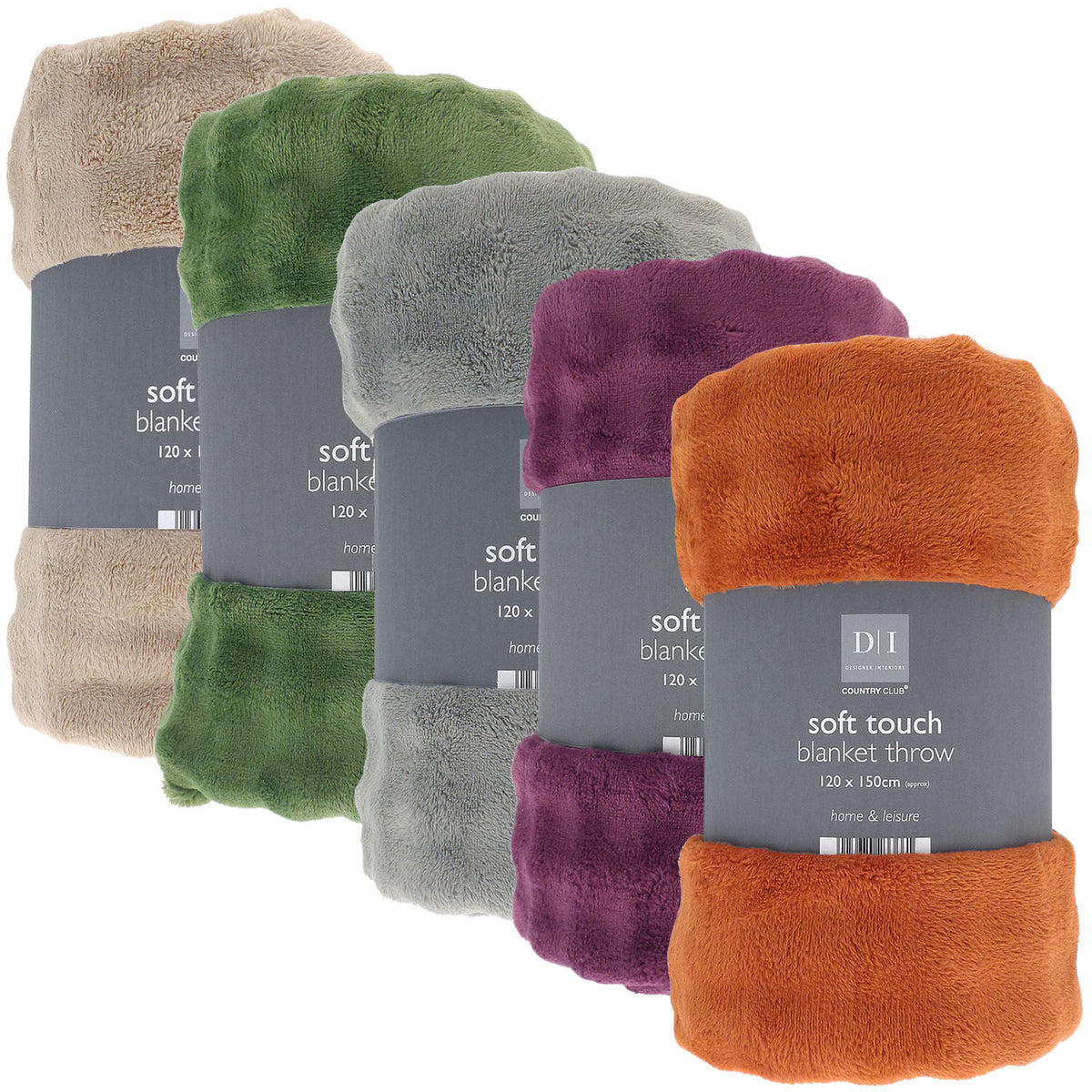 Country Club Soft Touch Wave Effect Blanket Throw Assorted 120cm x 150cm Pack of 1 OTS233678