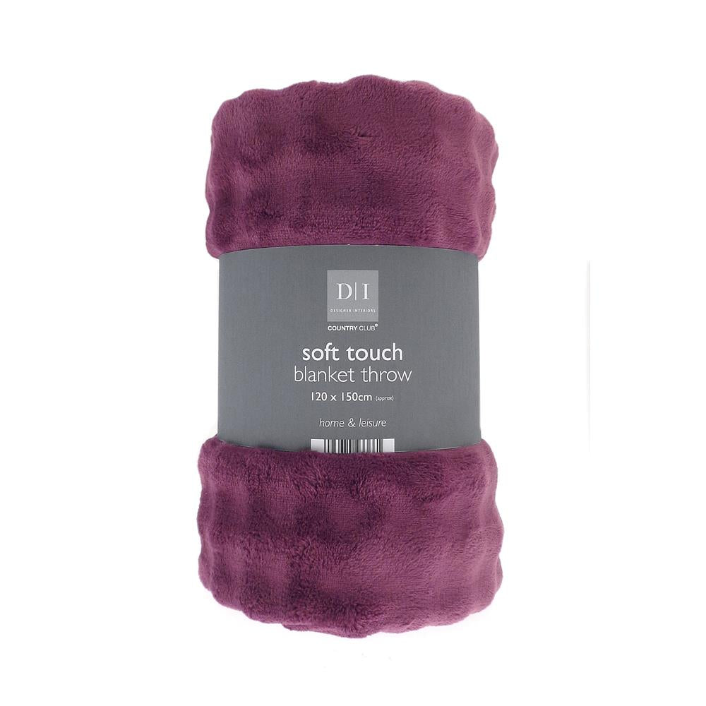 Country Club Soft Touch Wave Effect Blanket Throw Assorted 120cm x 150cm Pack of 1 OTS233678