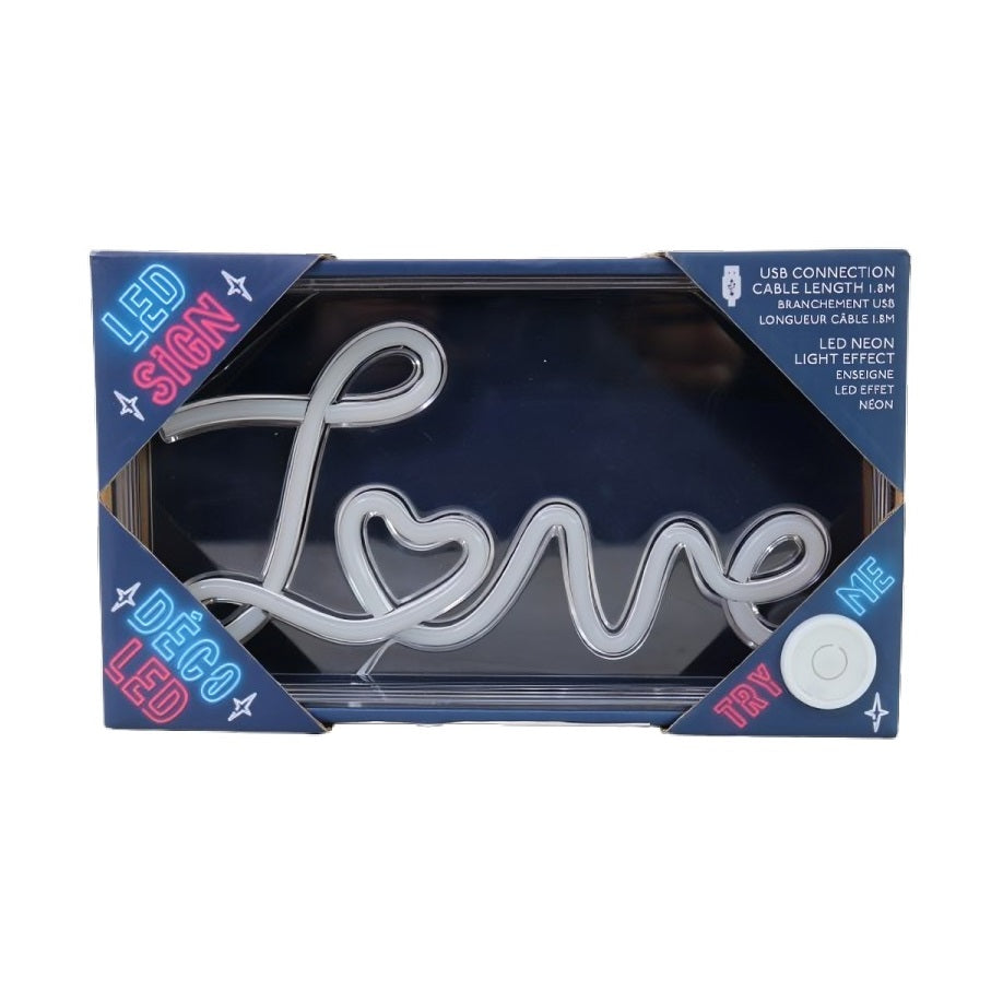 Sifcon Love Neon LED Light Assorted 23cm x 13cm x 4cm EL0297 | USB Connection Cable Length 1.8Mtr