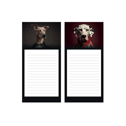SiL Cynocelpahy Dog Magnetic Memo Pad with Pencil Multicoloured 106mm x 278mm x 10mm Pack of 1 KG3581 | 3 Assorted Designs | Decorative Fridge and Office Magnetic Memo Pad