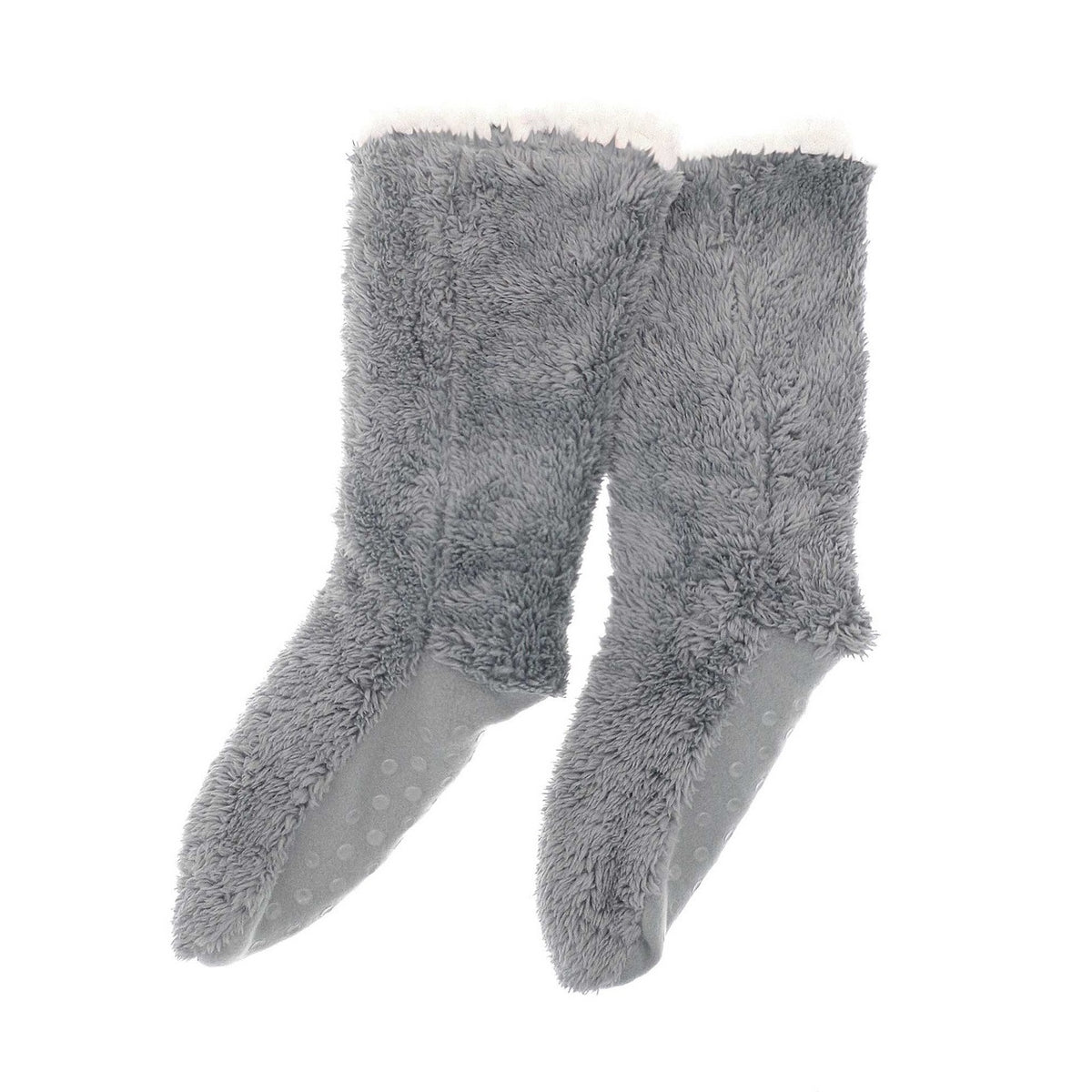 Country Club Small-Medium Teddy Slipper Socks for Women Assorted Colours Pack of 1 BAC225413 | Fluffy Fleece-Lined Boot Socks with Non-Slip Grips | Ultra-Soft and Cozy Lounge Socks