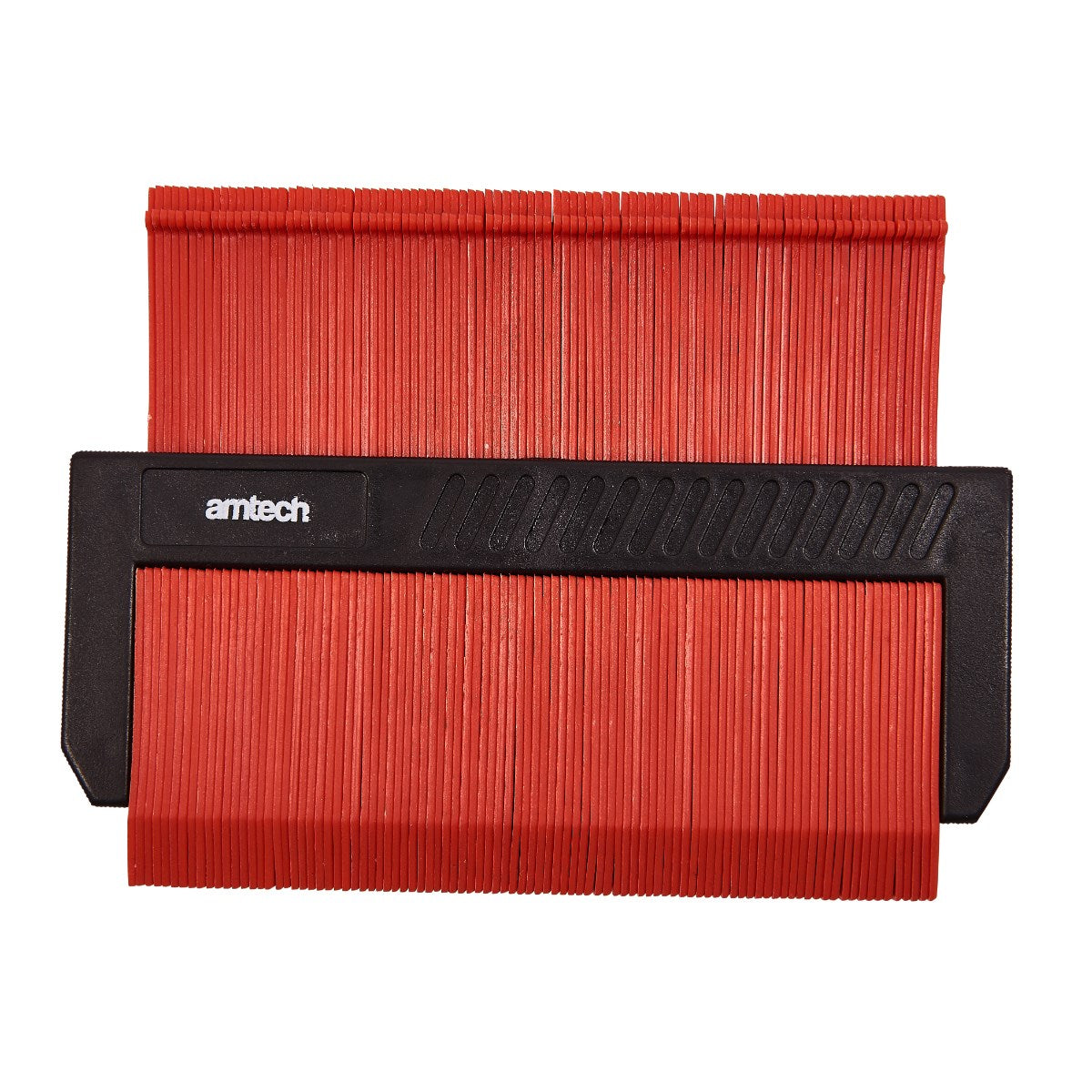 Amtech Plastic Contour Gauge Black and Red 14cm P3205 | Non - Marking Plastic Measures | Use to Measure or Draw Contours