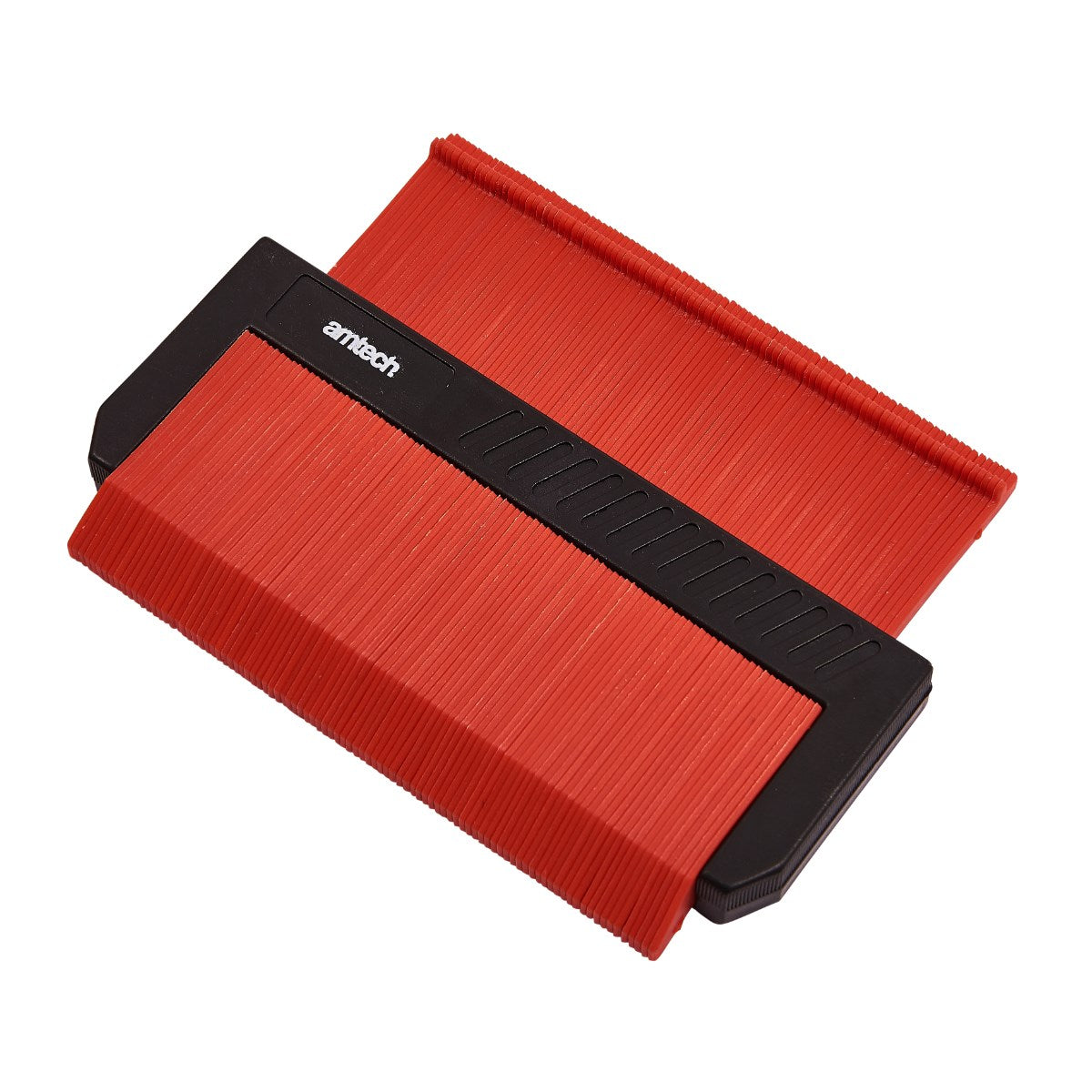 Amtech Plastic Contour Gauge Black and Red 14cm P3205 | Non - Marking Plastic Measures | Use to Measure or Draw Contours