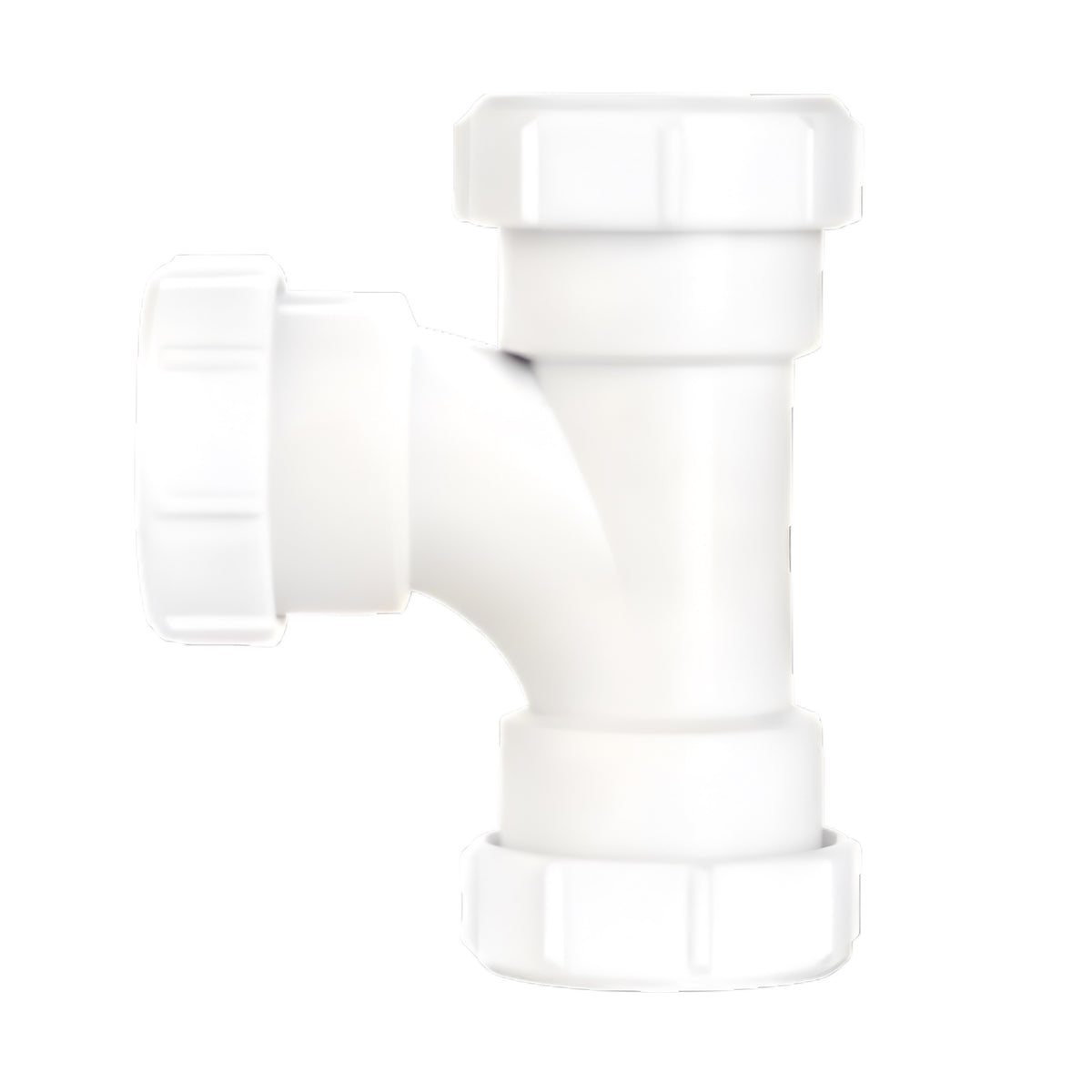 Securplumb Compression Swept Tee White 40mm SU8774