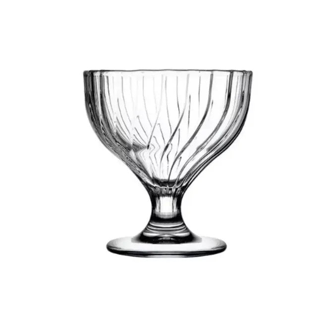 Pasabahce Bouquet Glass Ice Cream Cups Clear Pack of 2 240ml 51819 | Bowls for Sundaes-Puddings and Fruits | Durable and Reusable
