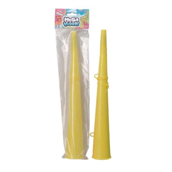 HTI Mega Horn Honk Toy Assorted Colours Pack of 1 1351075 | Loud Plastic Party Blower for Kids | Noisemaker for Celebrations-Sports Events and Fun Play