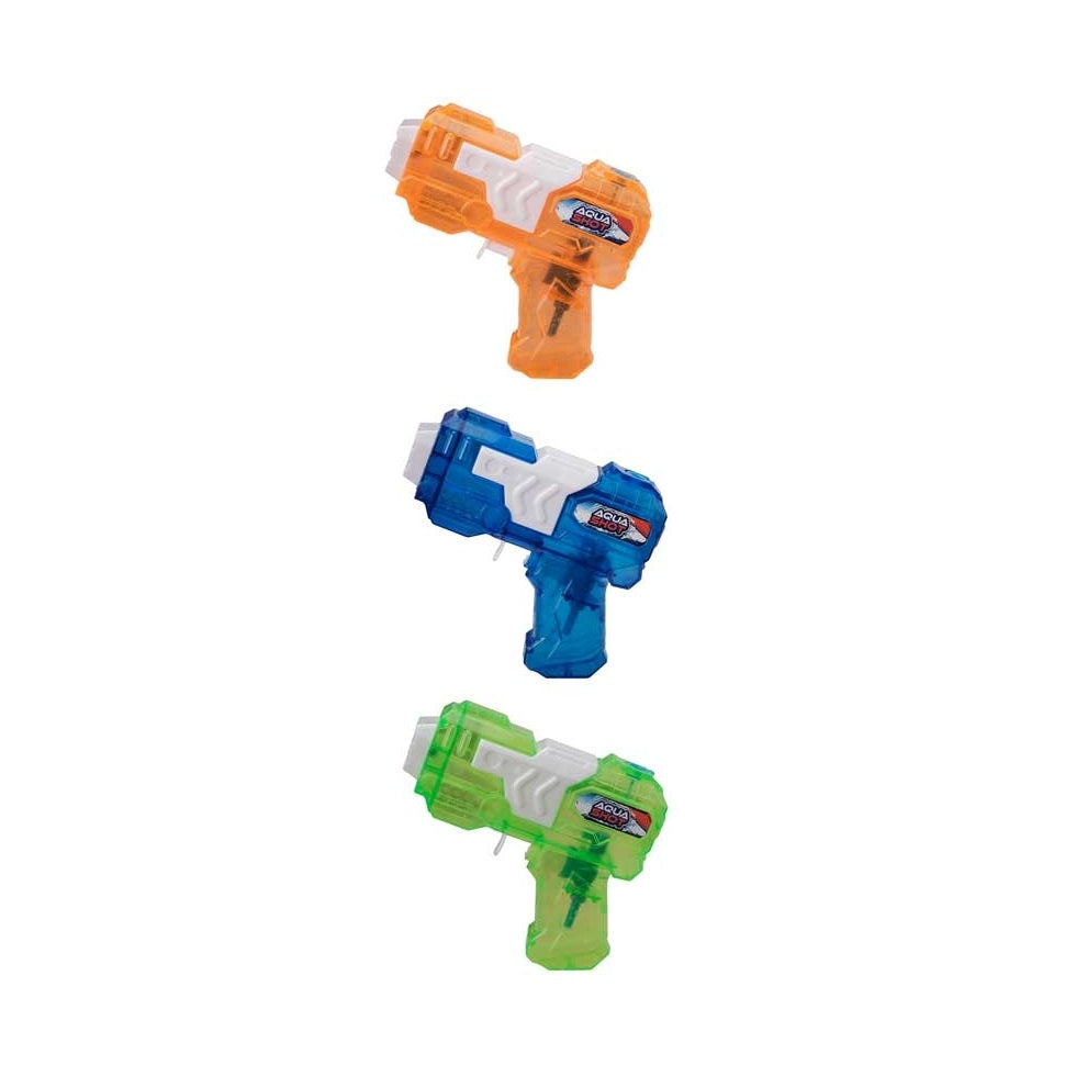 HTI Aqua Shot Micro Blaster Water Guns Assored Colours Pack of 1 1351076 | Squirt Toys for Kids | Outdoor Summer Fun | HTI Water Blasters for Ages 3 Plus