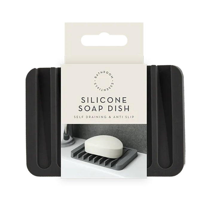 Gem Imports Silicone Soap Dish Assorted Colours Pack of 1 HOM11634 | Self Draining and Anti-Slip Bathroom Accessory | Non-Slip Bar Soap Holder for Sink-Shower and Bathtub