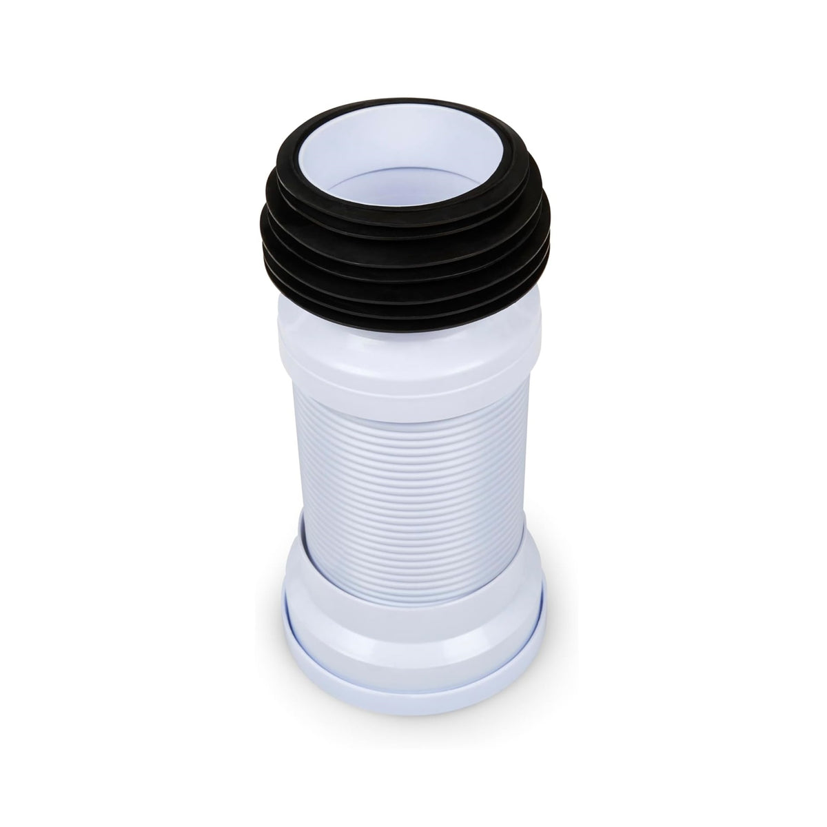 Securplumb Flexible WC Pan Connector White and Black 240mm-500mm SU8866 | Toilet Waste Pipe Fitting | Adjustable Plumbing Connector