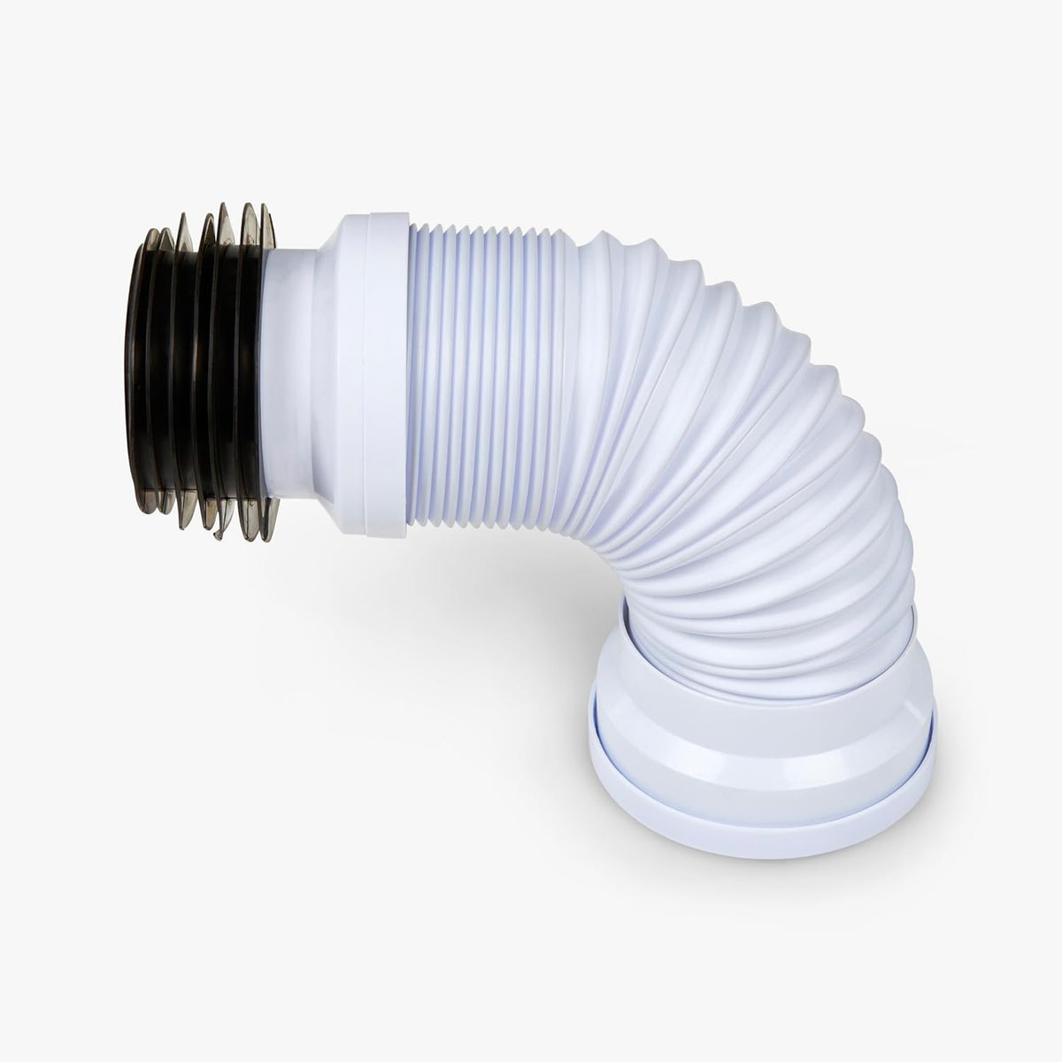 Securplumb Flexible WC Pan Connector White and Black 240mm-500mm SU8866 | Toilet Waste Pipe Fitting | Adjustable Plumbing Connector