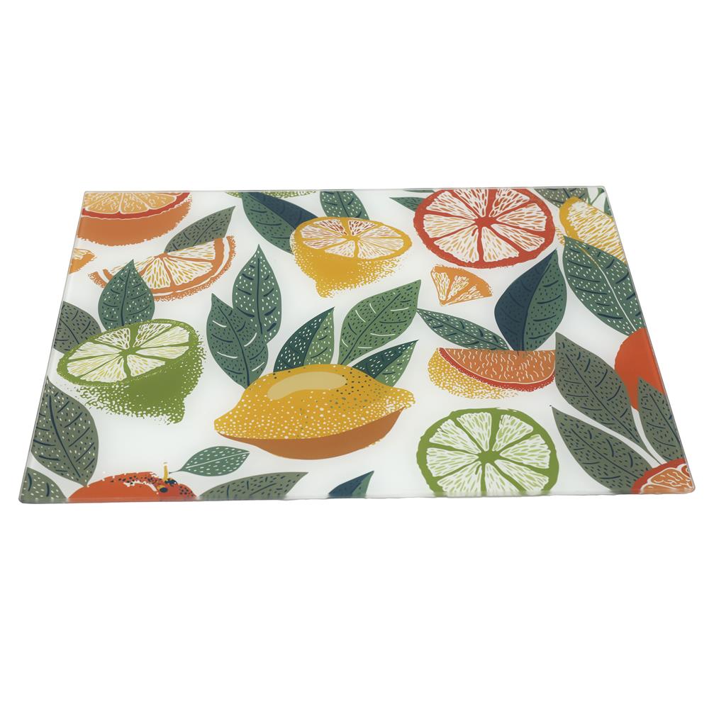 Sifcon Citrus Glass Worktop Protector Multicoloured 30cm x 40cm KG3801