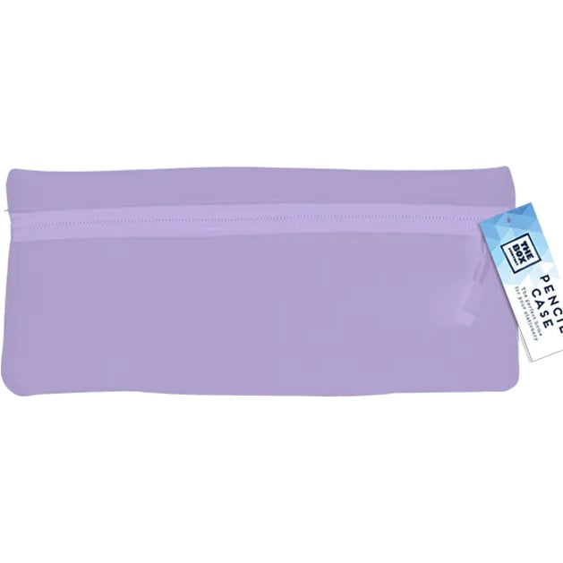 Gem Imports The Box Everyday Zip Closure Pencil Case Assorted Colours Pack of 1 STA11805OB | Lightweight Stationery Pouch | For School-Office or Travel