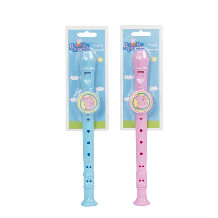 HTI Peppa Pig Plastic Recorder Toy Assorted Colours 1383976 | Musical Instrument for Kids | Fun Learning Toy for Ages 3 Plus