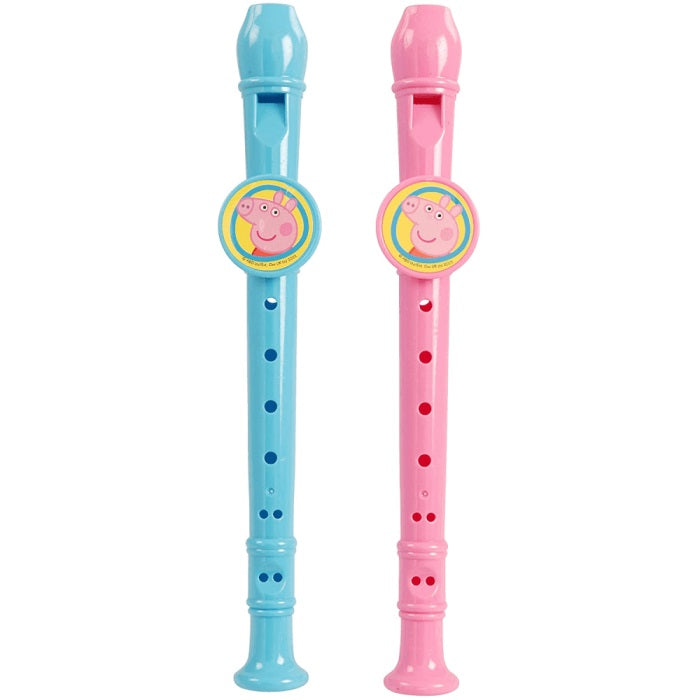 HTI Peppa Pig Plastic Recorder Toy Assorted Colours 1383976 | Musical Instrument for Kids | Fun Learning Toy for Ages 3 Plus