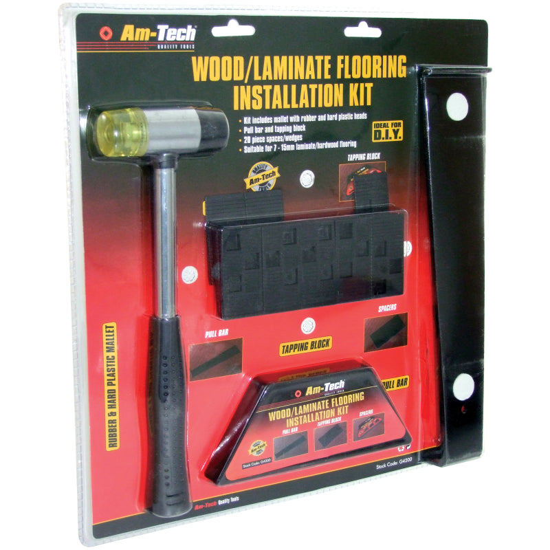 Amtech Laminate Wood Flooring Installation Kit Black G4200