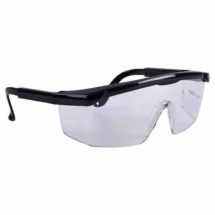 Amtech Safety Glasses Clear A3563 | Polycarbonate for High Impact Resistance | Adjustable Side Frame For Comfort