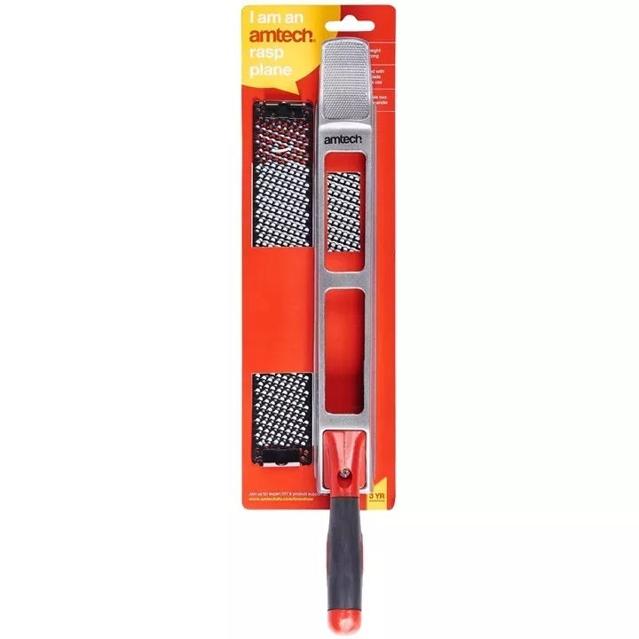 Amtech Rasp Plane with Spare Blade Silver