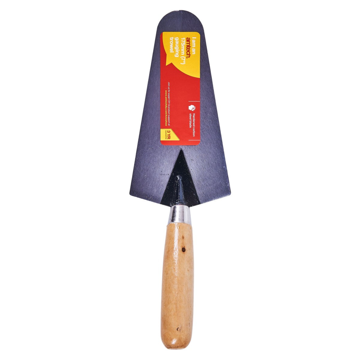 Amtech Gauging Trowel Brown 175mm G0500 | Hardened Carbon Steel Blade