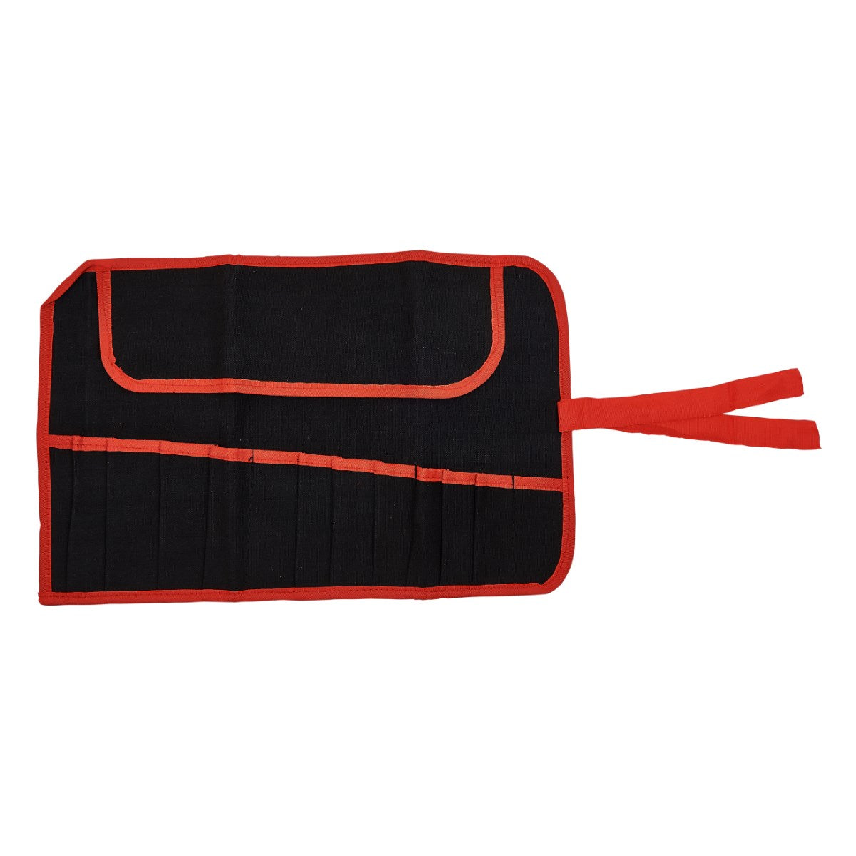 Amtech 12 Pocket Canvas Toll Roll Black and Red 45cm x 29cm N1500 | Durable Canvas Material