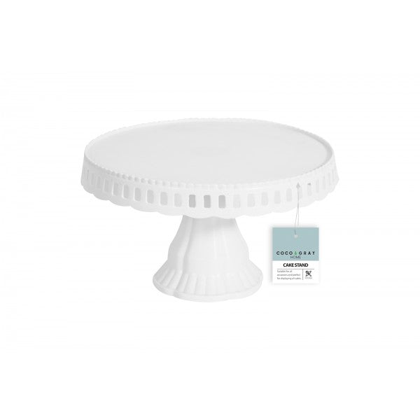 RSW Coco and Gray Party Decorative Round Cake Stand White 15cm x 20cm AM2701 | Pedestal Display for Cakes-Cupcakes and Desserts