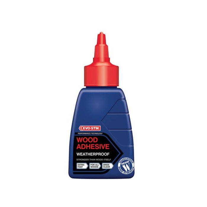 Evo-Stik Weatherproof Wood Adhesive Blue 125ml 716063 | Extra Fast Drying | Stronger Than Wood | Dries Clear | For All Types of Wood
