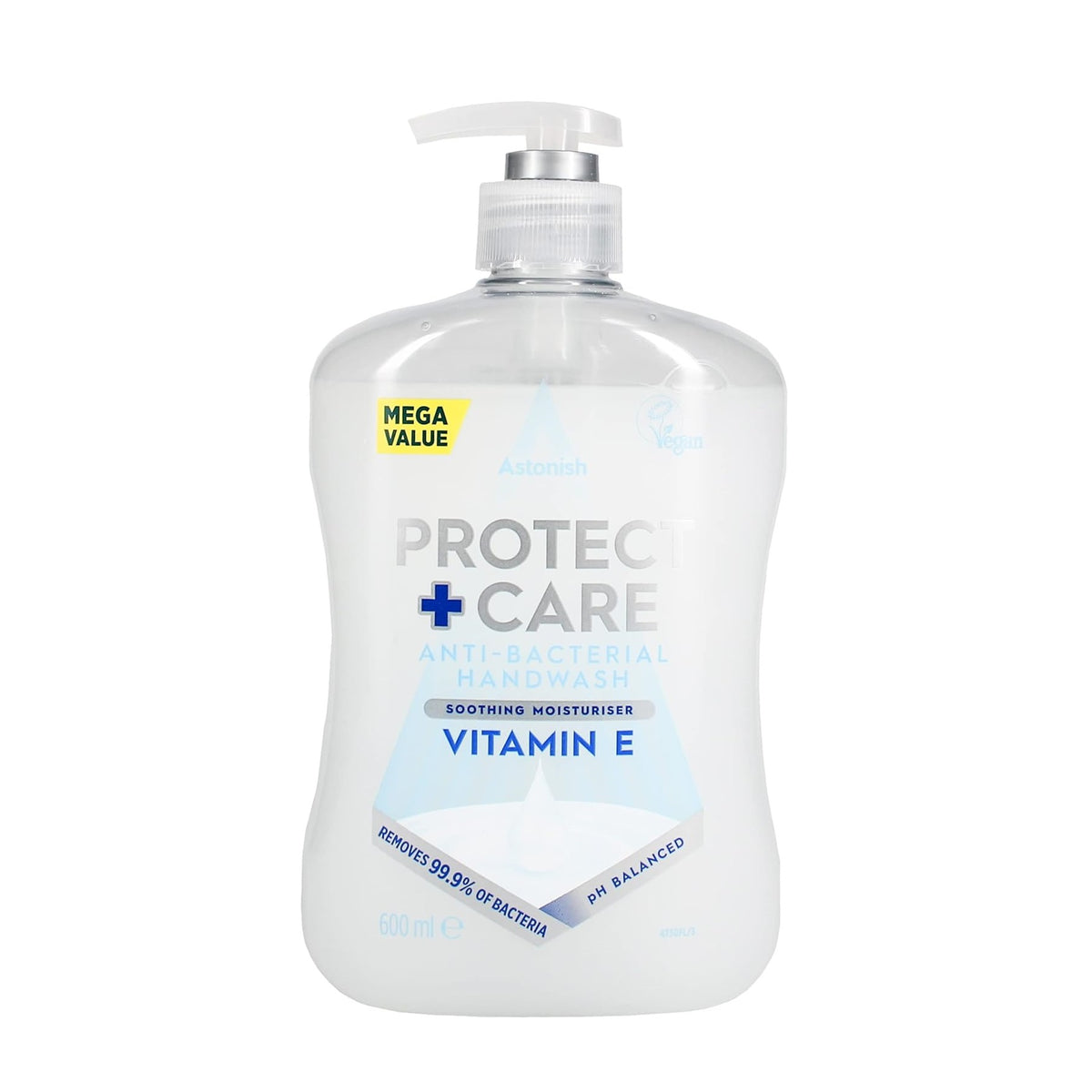 Astonish Protect + Care Anti-Bacterial Handwash with Vitamin E White 650ml 4730BL | Soothing Moisturiser | Removes Bacteria | pH Balanced