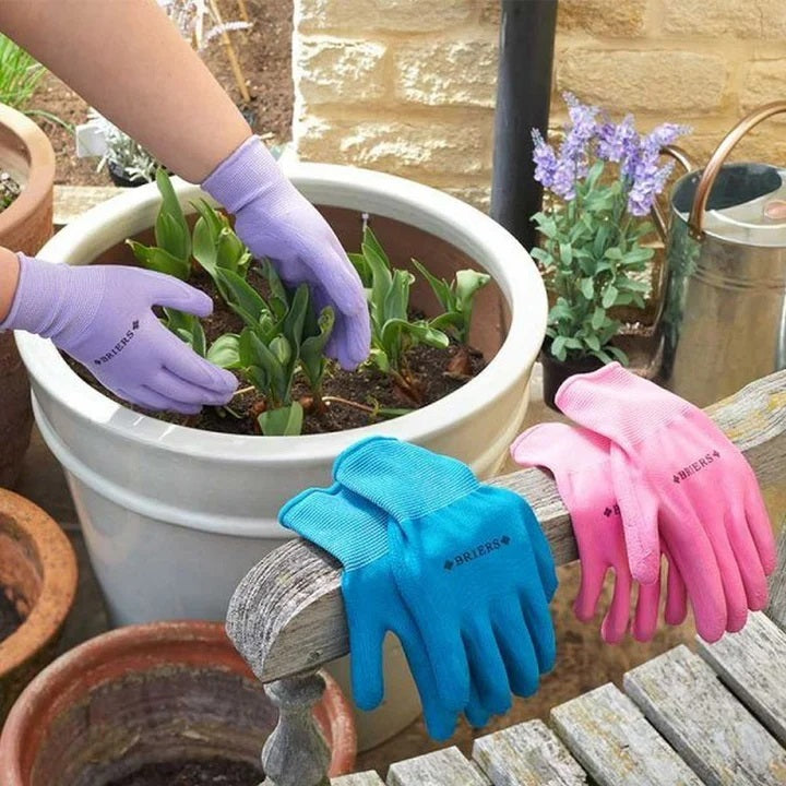 Briers Comfi-Grips Gloves Assorted Colours Medium Pack of 3 4530037 | Hi-Grip | Water Resistant | Comfort Fit