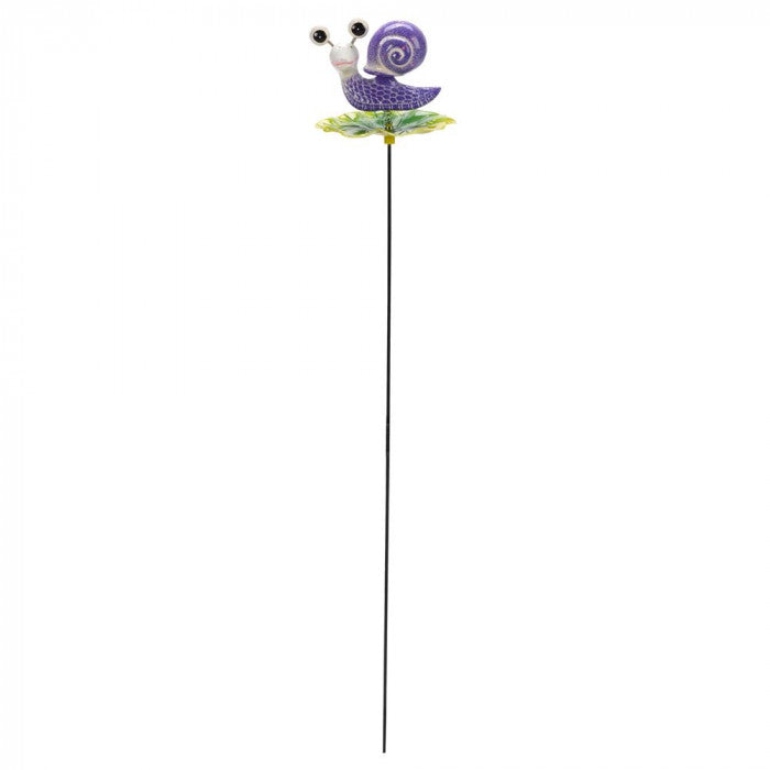Flamboya Snail Loony Stakes Assorted 50cm 5031018 | Fun and Colourful Border Stake | Enhances Flowerbeds Borders and Pots