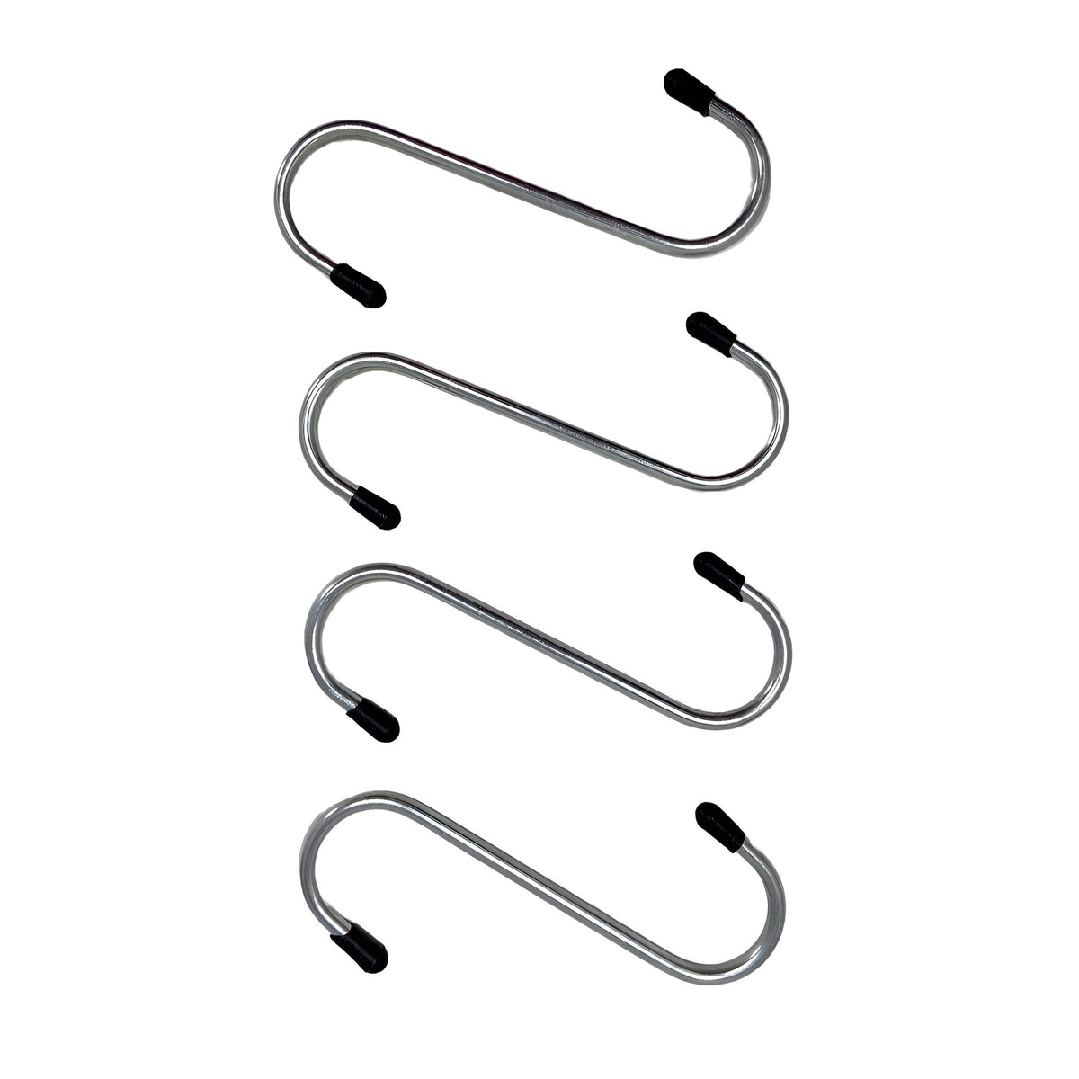 DID S-Shaped Hooks Silver 100mm Pack of 4 HW5945 | Family Daily Use | No Need for Drills and Tools | Designed for Hanging in your Outdoor Railings - Fences - Wardrobe - Cupboards - Dressers or Locker