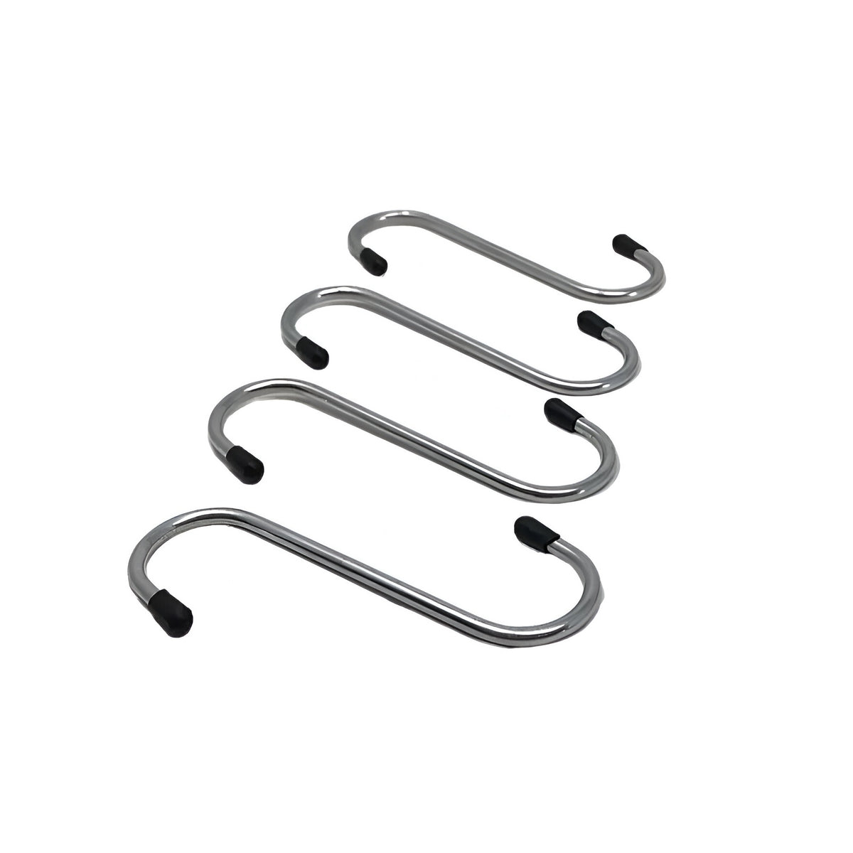 DID S-Shaped Hooks Silver 100mm Pack of 4 HW5945 | Family Daily Use | No Need for Drills and Tools | Designed for Hanging in your Outdoor Railings - Fences - Wardrobe - Cupboards - Dressers or Locker