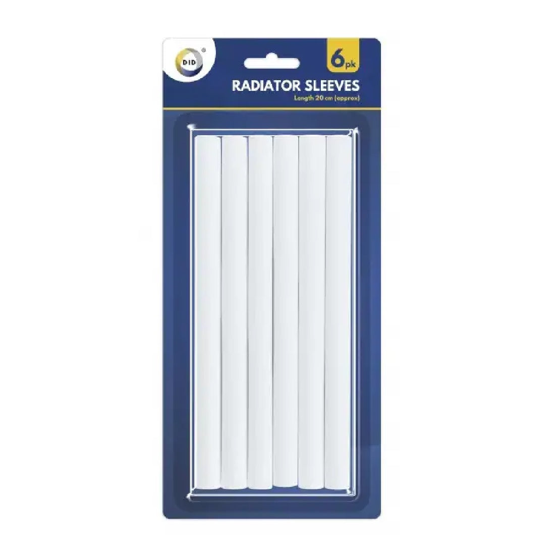 DID Radiator Sleeves White L20cm Pack of 6 HW6038 | Suitable for Standard 15mm Radiator Pipes