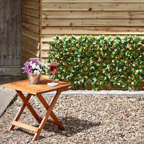 Smart Garden Faux Decor Lemon Leaf Trellis Green 180cm x 60cm 5045082 | UV Protected | Attached to an Expandable Willow Trellis| Maintenance-Free Home Decor | Use Vertically or Horizontally | A Stylish Alternative to Traditional Fencing