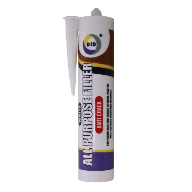 DID All Purpose Anti Crack Filler White 260ml HW5865 | Crack Sealant for Wood-Plaster and Walls | Easy Application Cartridge | For Interior Use
