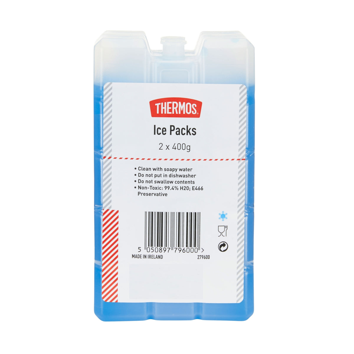 Thermos Ice Packs Blue 400g Pack of 2 279600 | Reusable Freezer Blocks for Cool Bags and Lunch Boxes | Non-Toxic | Long-Lasting Cold Retention