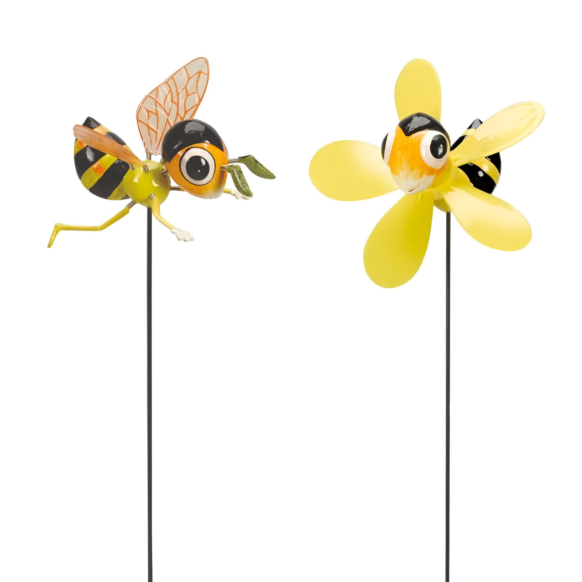 Smart Garden Flamboya Bee Loony Stake Assorted H50cm Pack of 1 5031008 | Fun and Colourful Border Stake | Enhances Flowerbeds - Borders and Pots | Hand Painted