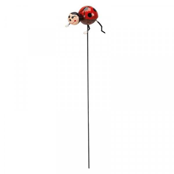 Flamboya Ladybug Loony Stakes Assorted 50cm 5031006 | Fun and Colourful Border Stake | Enhances Flowerbeds Borders and Pots