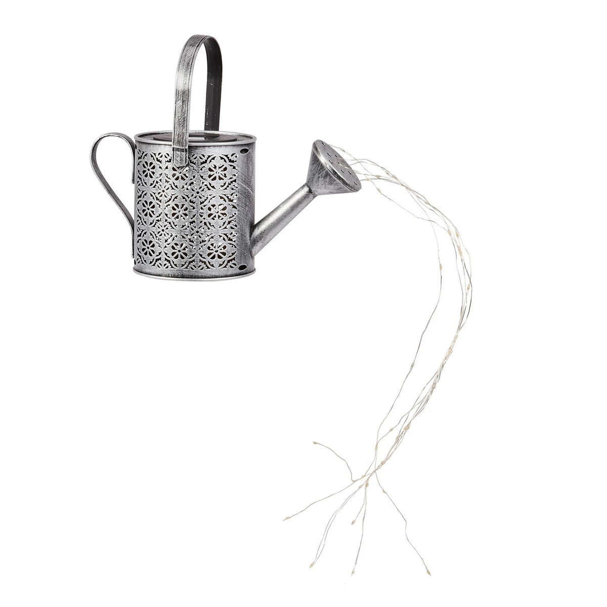 Smart Solar Hand Painted Solar Powered Firefly DecorCan Stake Light Silver 1012067 | Inlit Garden Ornament Perfect for Brightening Up any Outdoor Space