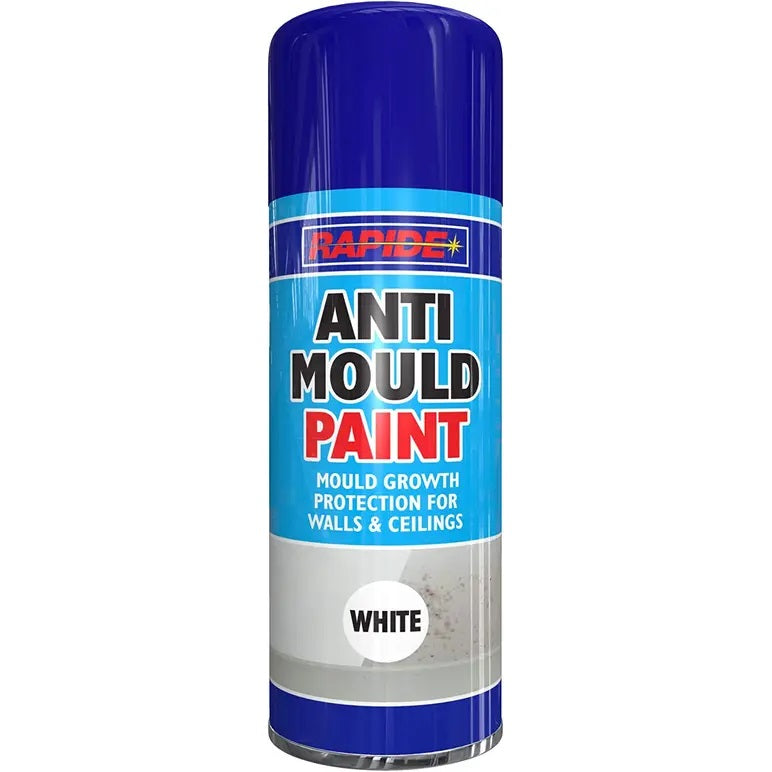 Rapide Anti-Mould Paint Spray White 400ml 2693 | Mould Growth Protection For Walls and Ceilings