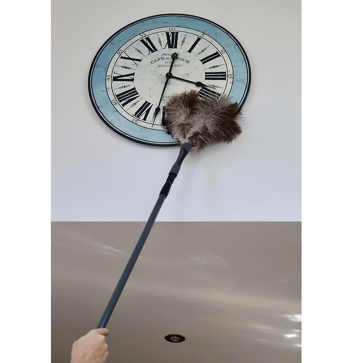 BEN Ozzy Pure Ostrich Feather Telescopic Duster Brown 80205